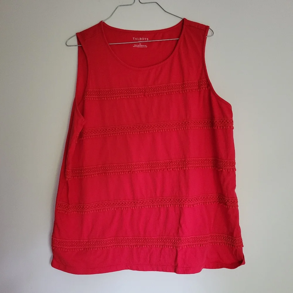 Talbots Red Sleeveless Women's Top - Picture 2 of 6